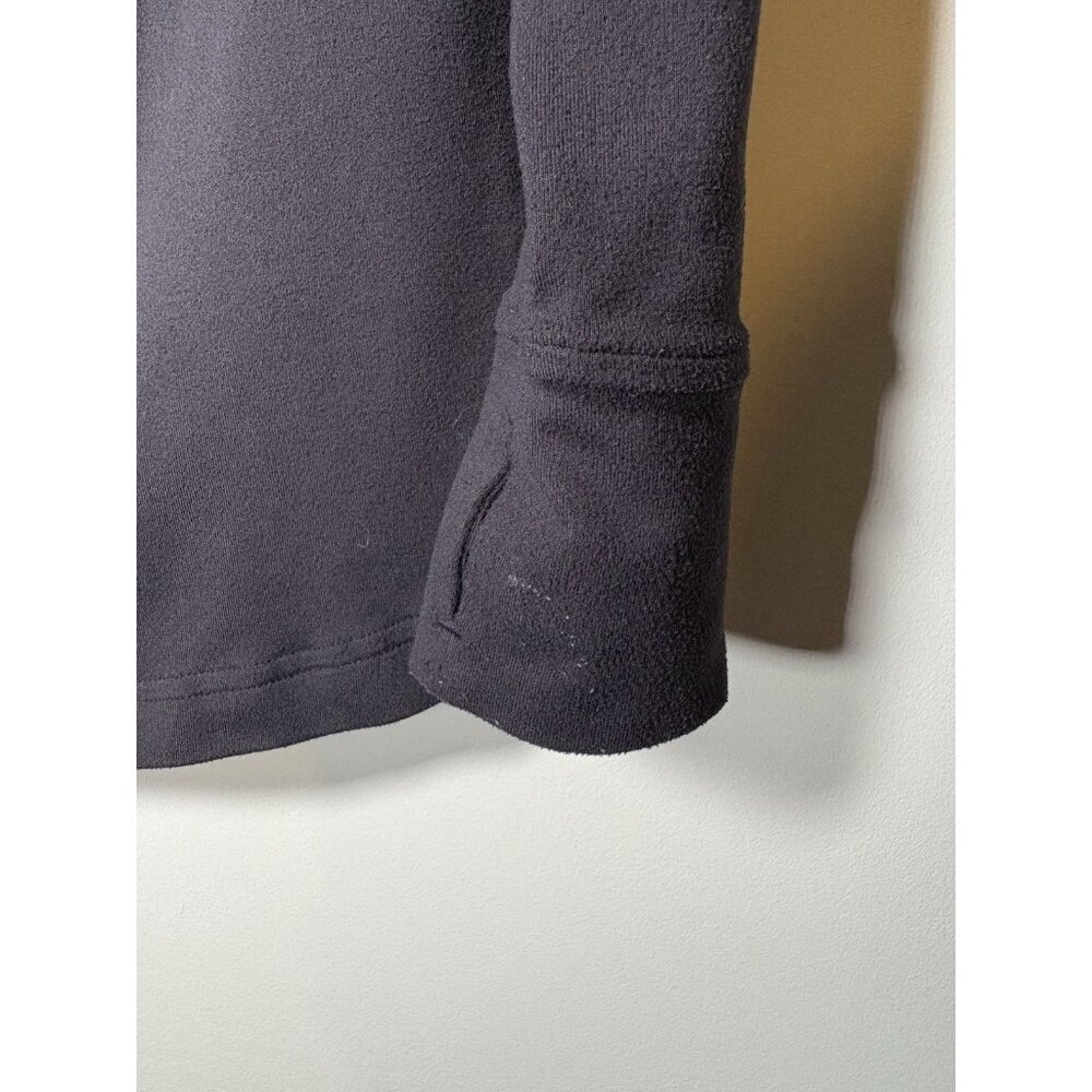 LULULEMON Cowl Neck Hoodie Pull Over Sweatshirt Black Athleisure Pilates Size 6 - Picture 6 of 6